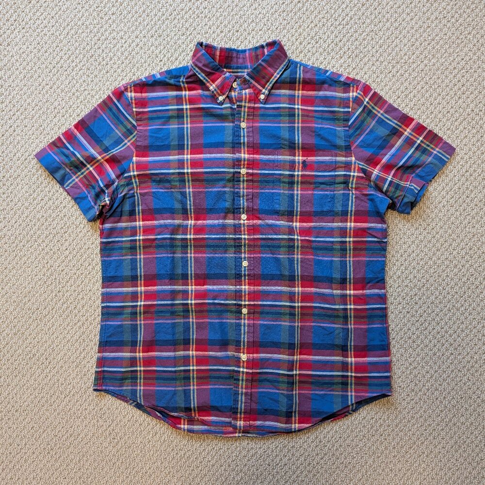 Polo Ralph Lauren Classic Fit Button Down Short Sleeve Shirt Large